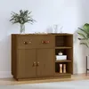 Image de Buffet Marron Miel 98,5x40x75 Cm Bois Massif De Pin Vidaxl