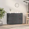 Image de Buffet Gris 100x40x75 Cm Bois Massif De Pin Vidaxl