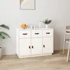 Image de 820148 vidaXL Buffet Blanc 100x40x75 cm Bois massif de pin