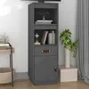 Image de Buffet Haut Gris 34x40x108,5 Cm Bois Massif De Pin Vidaxl