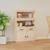 Image de Buffet Haut 67x40x108,5 Cm Bois Massif De Pin Vidaxl