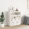 Image de vidaXL Buffet haut Blanc 100x40x1085 cm Bois massif de pin 820163