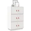 Image de Buffet Haut Blanc 67x40x108,5 Cm Bois Massif De Pin Vidaxl