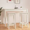 Image de vidaXL 2x Chaises de Bar Tabourets de Bar Chaises de Cuisine Salle à Manger Meubles de Bistro Maison Intérieur Blanc 822138
