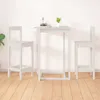 Image de Chaises De Bar Lot De 2 Blanc 40x41,5x112 Cm Bois De Pin Solide Vidaxl