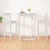 Image de vidaXL 2x Chaises de Bar Tabourets de Bar Chaises de Cuisine Salle à Manger Meubles de Bistro Maison Intérieur Blanc 822143