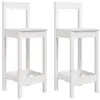 Image de Vidaxl chaises de bar lot de 2 blanc 40x41,5x112 cm bois de pin solide