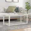 Image de Table Basse Blanc 110x55x45 Cm Bois Massif De Pin Vidaxl