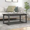 Image de Table Basse Gris 110x55x45 Cm Bois Massif De Pin Vidaxl