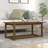 Image de Table Basse Marron Miel 110x55x45 Cm Bois Massif De Pin Vidaxl
