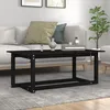 Image de vidaXL Table basse Noir 110x55x45 cm Bois massif de pin 822171