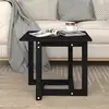 Image de Table Basse Noir 50x50x45 Cm Bois Massif De Pin Vidaxl