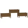 Image de Jardinière Marron Miel 245,5x44x75 Cm Bois Massif De Pin Vidaxl