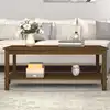 Image de Table Basse Marron Miel 110x55x45 Cm Bois Massif De Pin Vidaxl