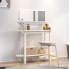 Image de vidaXL Table console Blanc 110x40x80 cm Bois massif de pin 822298