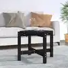 Image de Table Basse Noir Ø 62,5x45 Cm Bois Massif De Pin Vidaxl