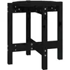 Image de Table Basse Noir Ø 42,5x45 Cm Bois Massif De Pin Vidaxl