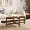 Image de Table Basse Marron Miel 118x63x45 Cm Bois Massif De Pin Vidaxl