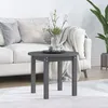 Image de Table Basse Gris Ø 55x45 Cm Bois Massif De Pin Vidaxl