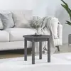 Image de Table Basse Gris Ø 45x40 Cm Bois Massif De Pin Vidaxl