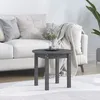 Image de vidaXL Table basse Gris Ø 45x40 cm Bois massif de pin 822334