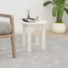 Image de Table Basse Blanc Ø 35x35 Cm Bois Massif De Pin Vidaxl