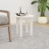 Image de vidaXL Table basse Blanc Ø 35x35 cm Bois massif de pin 822338