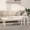 Image de Ensemble De Tables Basses 2 Pcs Blanc Bois Massif De Pin Vidaxl