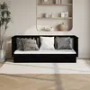 Image de Lit De Jour Sans Matelas Noir 75x190 Cm Bois De Pin Massif Vidaxl