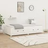 Image de Lit De Jour Sans Matelas Blanc 80x200 Cm Bois De Pin Massif Vidaxl