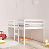 Image de Lit Haut Sans Matelas Blanc 80x200 Cm Bois De Pin Massif Vidaxl