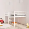 Image de vidaXL Lit haut Blanc 90x190 cm Bois de pin massif 821615