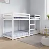 Image de Lit Superposé Sans Matelas Blanc 80x200 Cm Bois De Pin Massif Vidaxl
