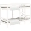 Image de Lit Superposé Sans Matelas Blanc 80x200 Cm Bois De Pin Massif Vidaxl