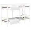 Image de Vidaxl lit superposé sans matelas blanc 80x200 cm bois de pin massif