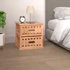 Image de Table De Chevet 34x34x34 Cm Bois Massif De Noyer Vidaxl