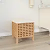 Image de Tabouret De Salle De Bain 48x47,5x52 Cm Bois Massif De Noyer Vidaxl