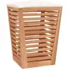 Image de Vidaxl tabouret de salle de bain 40,5x40,5x56 cm bois massif de noyer
