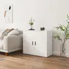 Image de Buffet Blanc 80x33x70 Cm Bois D'ingénierie Vidaxl