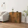 Image de Buffet Chêne Fumé 80x33x70 Cm Bois D'ingénierie Vidaxl