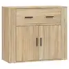 Image de Vidaxl buffet chêne sonoma 80x33x70 cm bois d'ingénierie