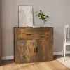 Image de Buffet Chêne Fumé 80x33x70 Cm Bois D'ingénierie Vidaxl