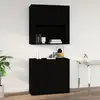 Image de Armoire Murale Noir 80x33x80 Cm Bois D'ingénierie Vidaxl