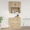Image de Armoire Murale Chêne Sonoma 80x33x80 Cm Bois D'ingénierie Vidaxl