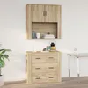 Image de 816587 vidaXL Armoire murale Chêne sonoma 80x33x80 cm Bois dingénierie