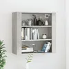 Image de Armoire Murale Gris Béton 80x33x80 Cm Bois D'ingénierie Vidaxl