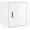 Image de Table De Chevet Blanc Brillant 50x39x47 Cm Vidaxl