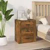 Image de Table De Chevet Chêne Fumé 50x36x60 Cm Bois D'ingénierie Vidaxl