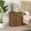 Image de Table De Chevet Chêne Fumé 50x36x60 Cm Bois D'ingénierie Vidaxl