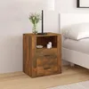 Image de Table De Chevet Chêne Fumé 50x36x60 Cm Bois D'ingénierie Vidaxl